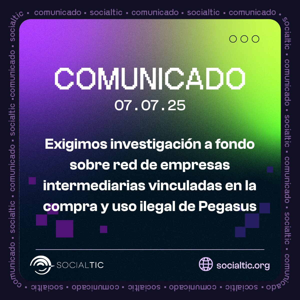 Comunicado Pegasus 070725